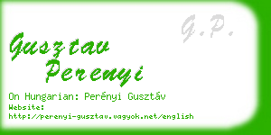 gusztav perenyi business card
